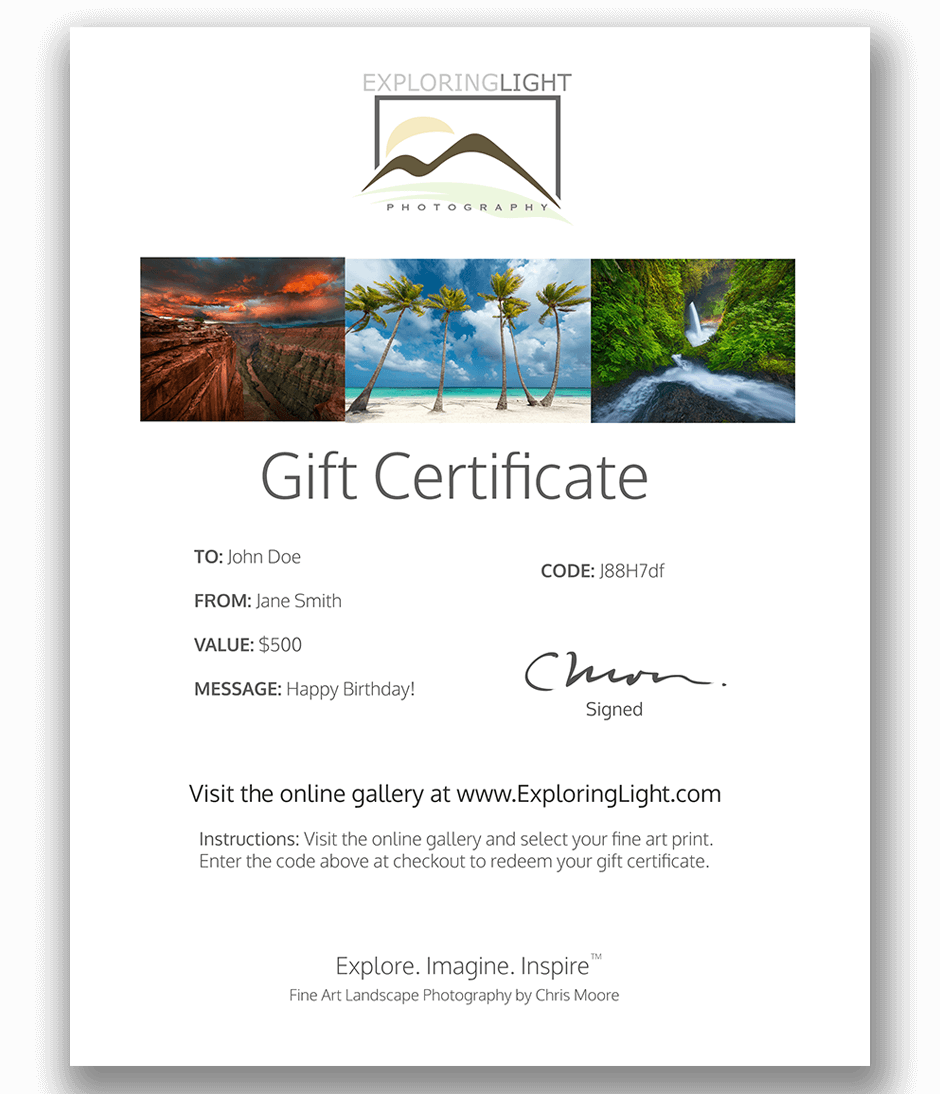gift certificate